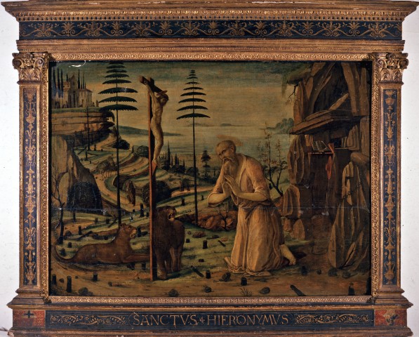 Anonimo — Jacopo del Sellaio - sec. XV - San Girolamo penitente nel deserto — insieme